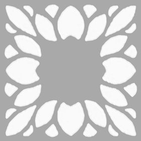 Artikel ST-1496 Nita Çiçek Motifi Stencil Tasarımı 30x30 cm Kanvas Tablo