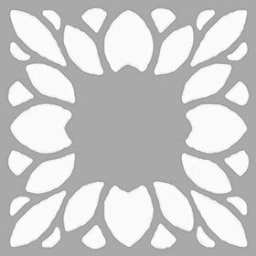Artikel ST-1496 Nita Çiçek Motifi Stencil Tasarımı 30x30 cm Kanvas Tablo