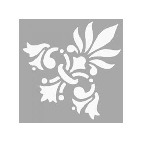 Artikel ST-1497 Addison Çiçek Motifi Stencil Tasarımı 30x30 cm Kanvas Tablo