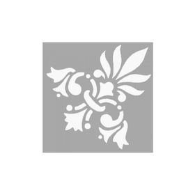 Artikel ST-1497 Addison Çiçek Motifi Stencil Tasarımı 30x30 cm Kanvas Tablo