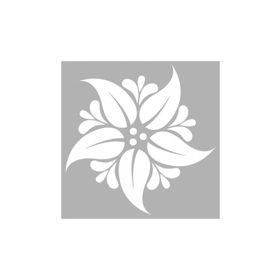 Artikel ST-150 Plumeria Stencil Tasarımı 30x30 cm Kanvas Tablo