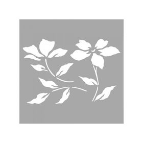 Artikel ST-1500 Arlana Çiçek Motif Stencil Tasarımı 30x30 cm Kanvas Tablo