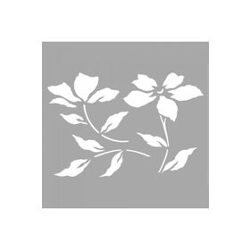 Artikel ST-1500 Arlana Çiçek Motif Stencil Tasarımı 30x30 cm Kanvas Tablo