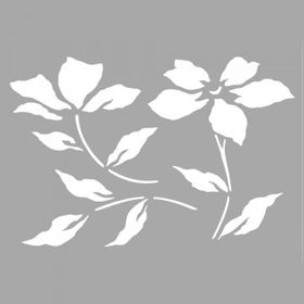 Artikel ST-1500 Arlana Çiçek Motif Stencil Tasarımı 30x30 cm Kanvas Tablo