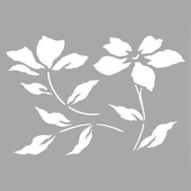 Artikel ST-1500 Arlana Çiçek Motif Stencil Tasarımı 30x30 cm Kanvas Tablo