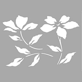 Artikel ST-1500 Arlana Çiçek Motif Stencil Tasarımı 30x30 cm Kanvas Tablo