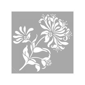 Artikel ST-1504 Lorrie Çiçek Motif Stencil Tasarımı 30x30 cm Kanvas Tablo