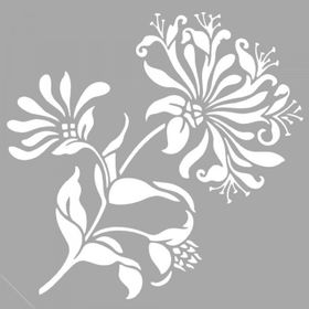 Artikel ST-1504 Lorrie Çiçek Motif Stencil Tasarımı 30x30 cm Kanvas Tablo