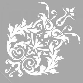 Artikel ST-1505 Norvina Çiçek Motif Stencil Tasarımı 30x30 cm Kanvas Tablo