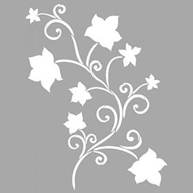 Artikel ST-1507 Fierce Çiçek Motif Stencil Tasarımı 30x30 cm Kanvas Tablo