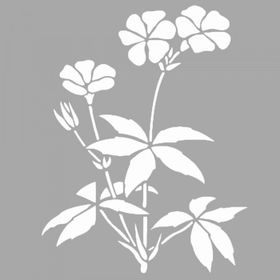 Artikel ST-1510 Rachel Çiçek Motif Stencil Tasarımı 30x30 cm Kanvas Tablo