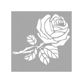 Artikel ST-1512 Ross Çiçek Motif Stencil Tasarımı 30x30 cm Kanvas Tablo