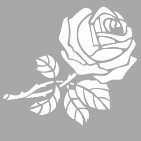 Artikel ST-1512 Ross Çiçek Motif Stencil Tasarımı 30x30 cm Kanvas Tablo