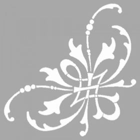 Artikel ST-1514 Suzi Floral Motif Stencil Tasarımı 30x30 cm Kanvas Tablo
