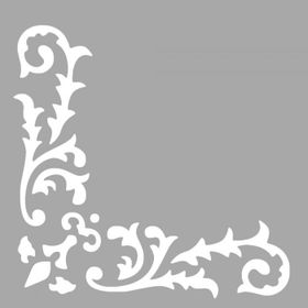 Artikel ST-1518 Valentine Köşe Motif Stencil Tasarımı 30x30 cm Kanvas Tablo