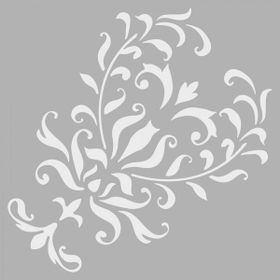Artikel ST-152 Damask Stencil Tasarımı 30x30 cm Kanvas Tablo