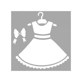 Artikel ST-1520 Albany Kıyafet Stencil Tasarımı 30x30 cm Kanvas Tablo