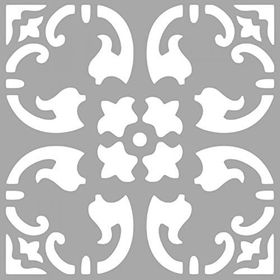 Artikel ST-1522 Ursula Karo Stencil Tasarımı 30x30 cm Kanvas Tablo