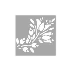 Artikel ST-1527 Lavinia Çiçek Motif Stencil Tasarımı 30x30 cm Kanvas Tablo