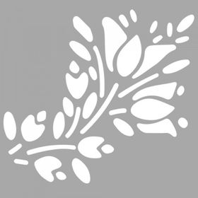 Artikel ST-1527 Lavinia Çiçek Motif Stencil Tasarımı 30x30 cm Kanvas Tablo