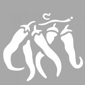 Artikel ST-1530 Kurutulan Acı Biberler Stencil Tasarımı 30x30 cm Kanvas Tablo
