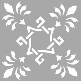 Artikel ST-1531 Tailor Karo Stencil Tasarımı 30x30 cm Kanvas Tablo