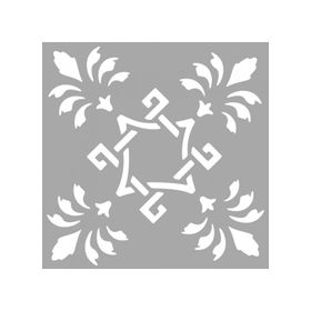 Artikel ST-1531 Tailor Karo Stencil Tasarımı 30x30 cm Kanvas Tablo