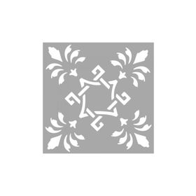 Artikel ST-1531 Tailor Karo Stencil Tasarımı 30x30 cm Kanvas Tablo
