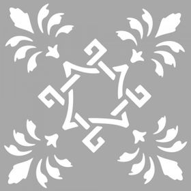 Artikel ST-1531 Tailor Karo Stencil Tasarımı 30x30 cm Kanvas Tablo