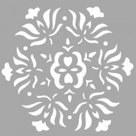 Artikel ST-1532 Luciana Altıgen Karo Stencil Tasarımı 30x30 cm Kanvas Tablo