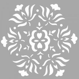 Artikel ST-1532 Luciana Altıgen Karo Stencil Tasarımı 30x30 cm Kanvas Tablo