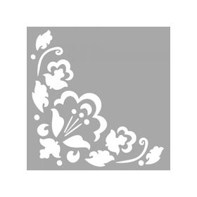 Artikel ST-1540 Cassi Çiçek Motif Stencil Tasarımı 30x30 cm Kanvas Tablo