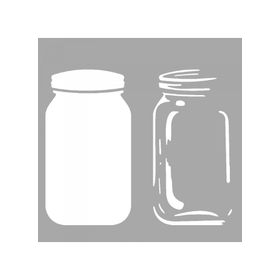Artikel ST-1543 Çift Aşamalı Kavanoz Stencil Tasarımı 30x30 cm Kanvas Tablo