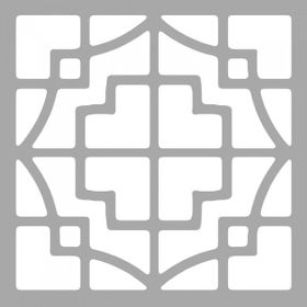 Artikel ST-1544 Portia Karo Stencil Tasarımı 30x30 cm Kanvas Tablo