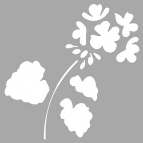 Artikel ST-1554 Tamika Çiçek Desen Stencil Tasarımı 30x30 cm Kanvas Tablo
