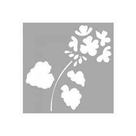Artikel ST-1554 Tamika Çiçek Desen Stencil Tasarımı 30x30 cm Kanvas Tablo