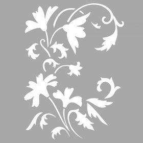 Artikel ST-1556 Honey Çiçek Desen Stencil Tasarımı 30x30 cm Kanvas Tablo
