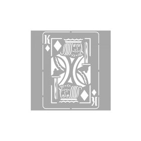Artikel ST-1557 İskambil Kartı Stencil Tasarımı 30x30 cm Kanvas Tablo