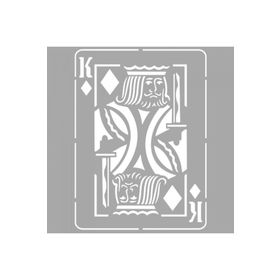 Artikel ST-1557 İskambil Kartı Stencil Tasarımı 30x30 cm Kanvas Tablo