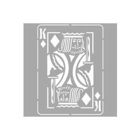 Artikel ST-1557 İskambil Kartı Stencil Tasarımı 30x30 cm Kanvas Tablo