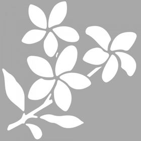 Artikel ST-1559 Darcia Çiçek Motif Stencil Tasarımı 30x30 cm Kanvas Tablo