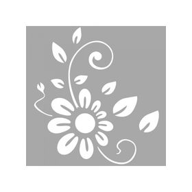 Artikel ST-1560 Eliesha Çiçek Motif Stencil Tasarımı 30x30 cm Kanvas Tablo