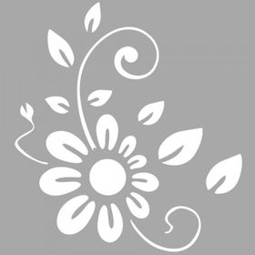 Artikel ST-1560 Eliesha Çiçek Motif Stencil Tasarımı 30x30 cm Kanvas Tablo