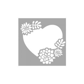 Artikel ST-1565 Succulents Of My Heart Stencil Tasarımı 30x30 cm Kanvas Tablo