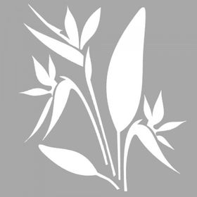 Artikel ST-1571 Simisola Çiçek Motif Stencil Tasarımı 30x30 cm Kanvas Tablo