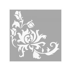 Artikel ST-1572 Cayenne Çiçek Motif Stencil Tasarımı 30x30 cm Kanvas Tablo