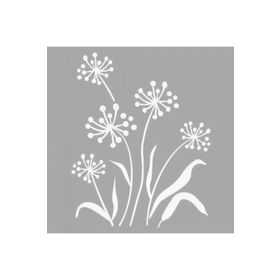 Artikel ST-1573 Leigh Çiçek Motif Stencil Tasarımı 30x30 cm Kanvas Tablo