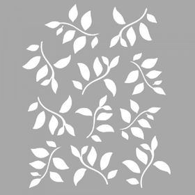 Artikel ST-1577 Fabiana Çiçek Motif Stencil Tasarımı 30x30 cm Kanvas Tablo
