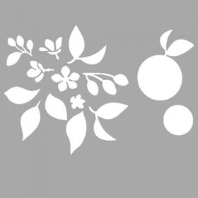 Artikel ST-1579 Kamira Çiçek Motif Stencil Tasarımı 30x30 cm Kanvas Tablo