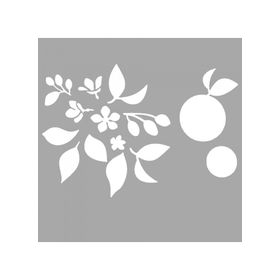 Artikel ST-1579 Kamira Çiçek Motif Stencil Tasarımı 30x30 cm Kanvas Tablo